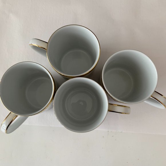 SET OF 4 GOLD BUFFET ROYAL GALLERY 1991 HOLIDAYS FABERGE EGG CUPS MUGS NOT USED - Picture 11 of 11